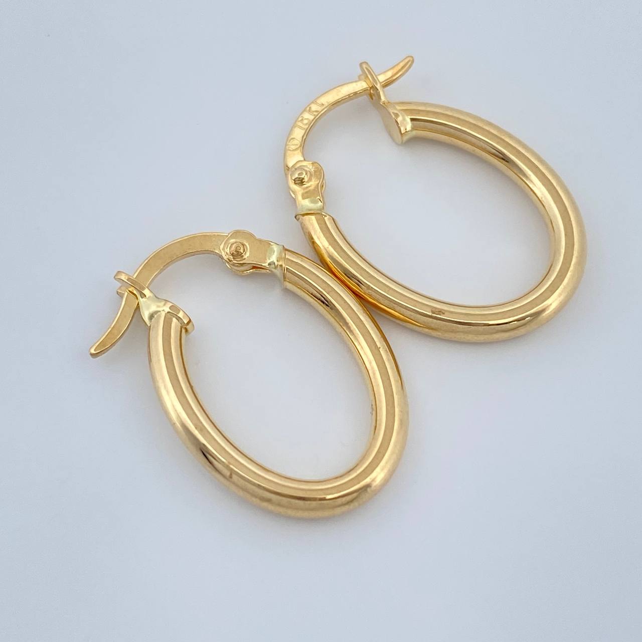 Hoop Earrings Jass 1.2gr / 3/4 in / Yellow Gold 18K %
