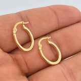 Hoop Earrings Jass 1.2gr / 3/4 in / Yellow Gold 18K %