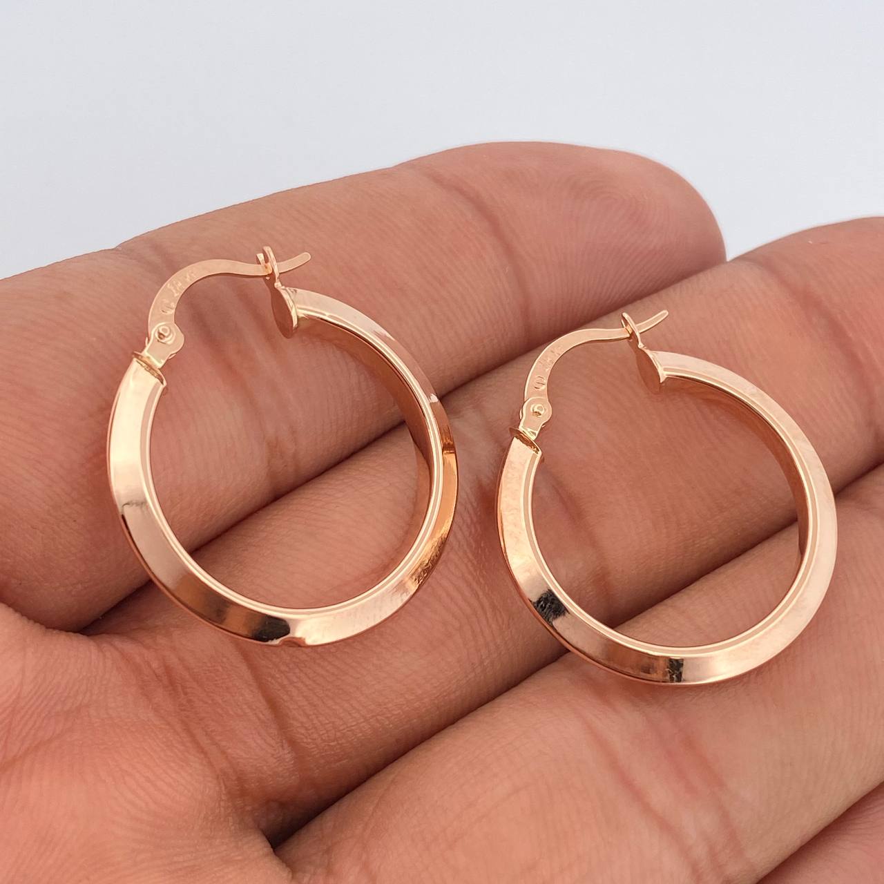 Candongas Clau 2.05gr / 1 in / Oro Rosa 18K %