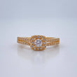 Square Halo Ring 2.45gr / T5 1/2 / 18K Yellow Gold %
