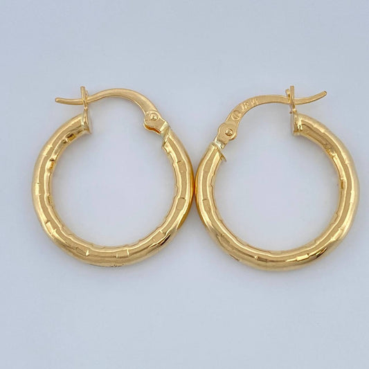 Hoop Earrings Lucero 1.6gr / 3/4 in / Yellow Gold 18K %
