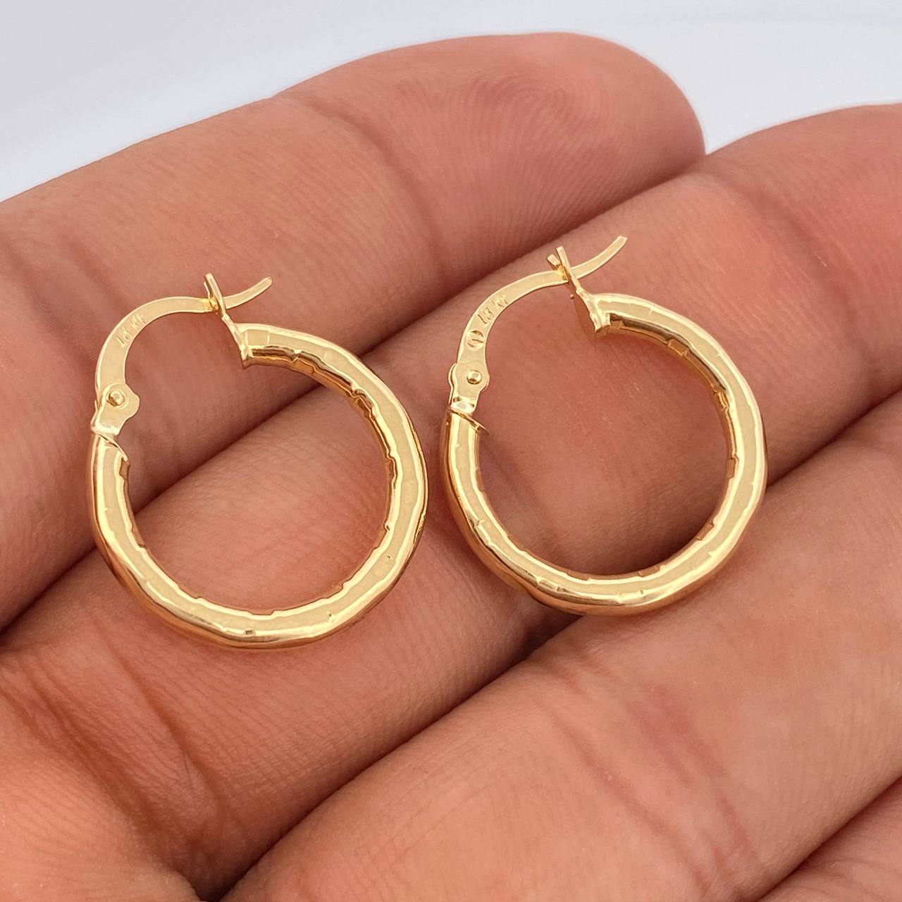 Hoop Earrings Lucero 1.6gr / 3/4 in / Yellow Gold 18K %