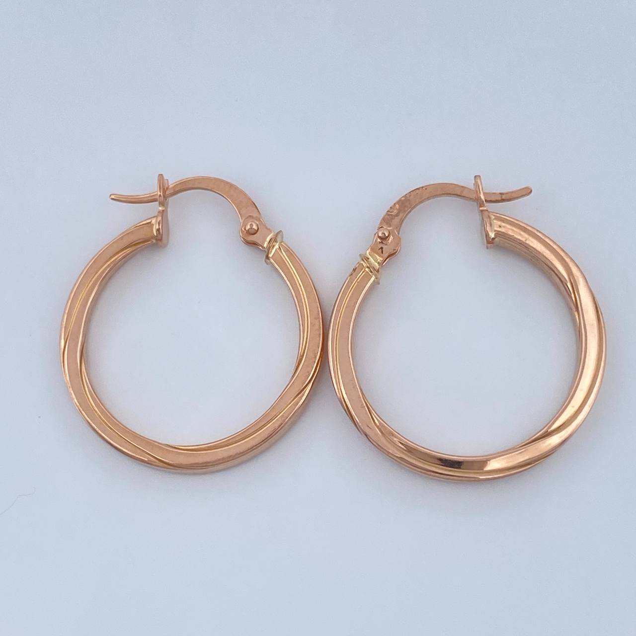 Candongas Ruka 1.55gr / 1 in / Oro Rosa 18K %