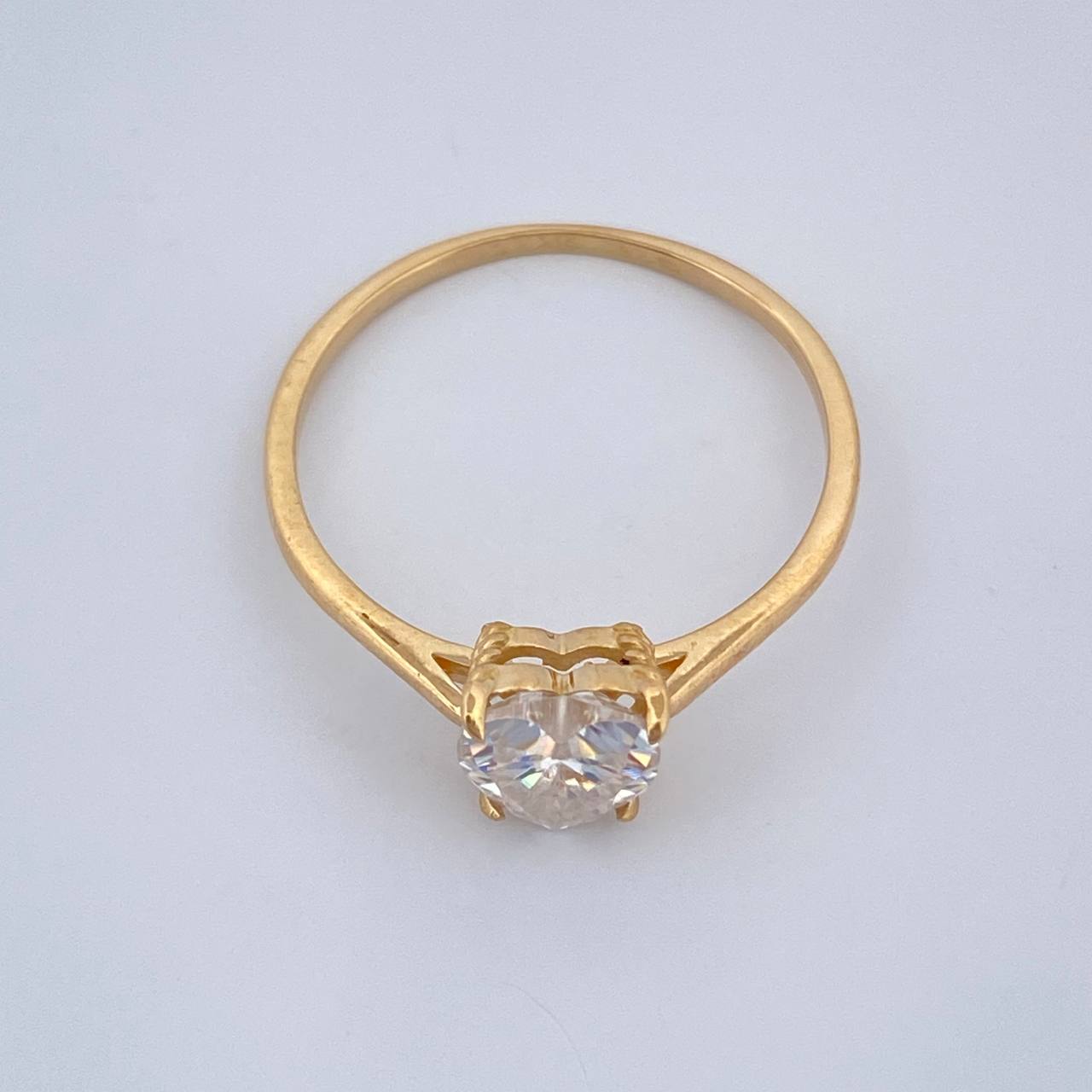 Anillo Corazon 1.3gr / T5 1/2 / Oro Amarillo 18K %