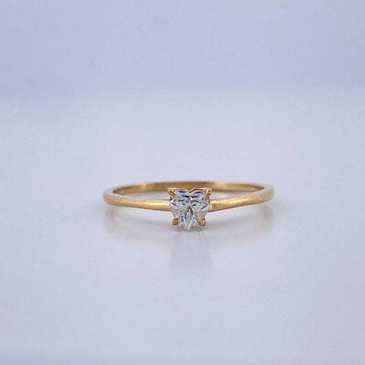 Anillo Corazon 1.3gr / T5 1/2 / Oro Amarillo 18K %