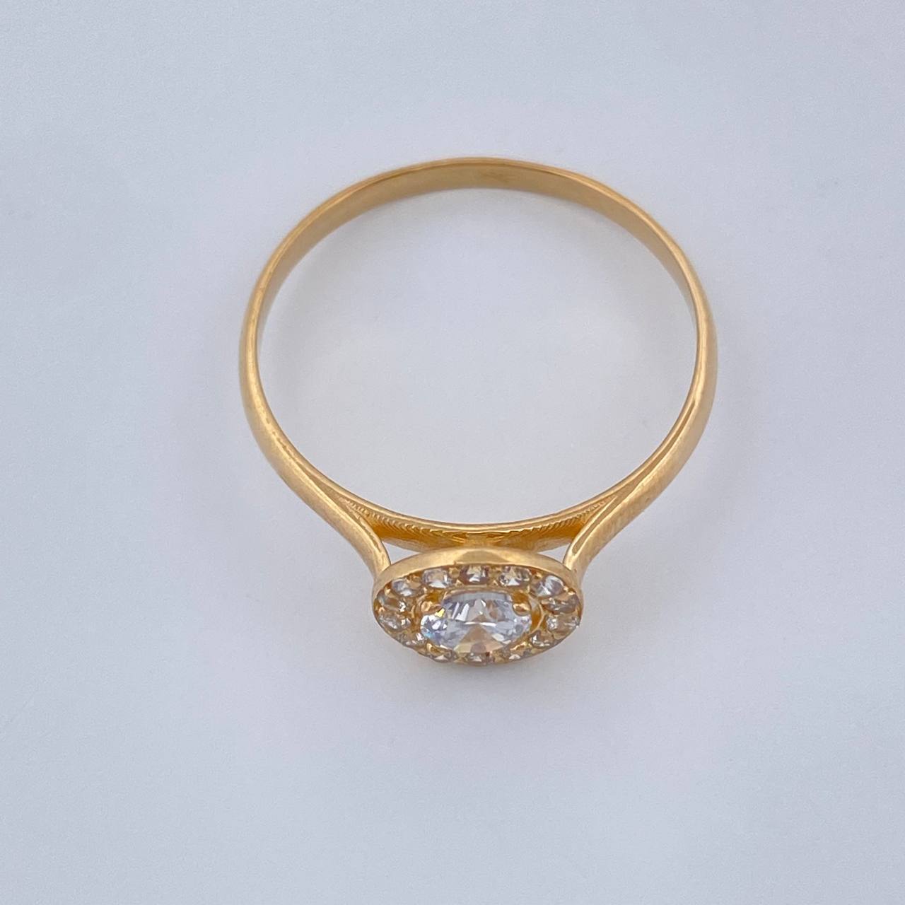 Anillo Halo Circulo 1.65gr / T6 / Oro Amarillo 18K %