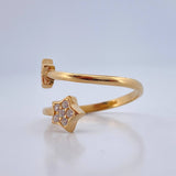 Anillo Abrazo Estrella 3.1gr / T5 / Oro Amarillo 18K %