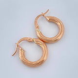 Hoop Earrings Rudi 1.6gr / 3/4 in / 18K Rose Gold %