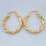 Hoop Earrings Kari 1.95gr / 1 in / 18K Yellow Gold %