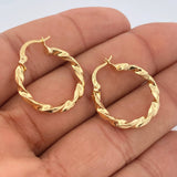 Hoop Earrings Kari 1.95gr / 1 in / 18K Yellow Gold %