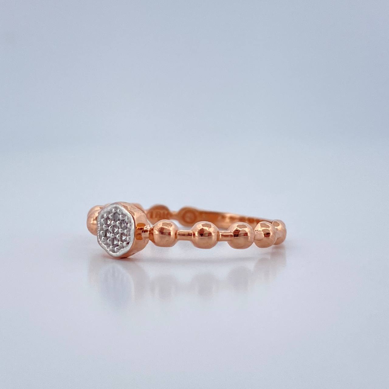 Hexagon Ring 1.6gr / Size 6 / 18K Gold +