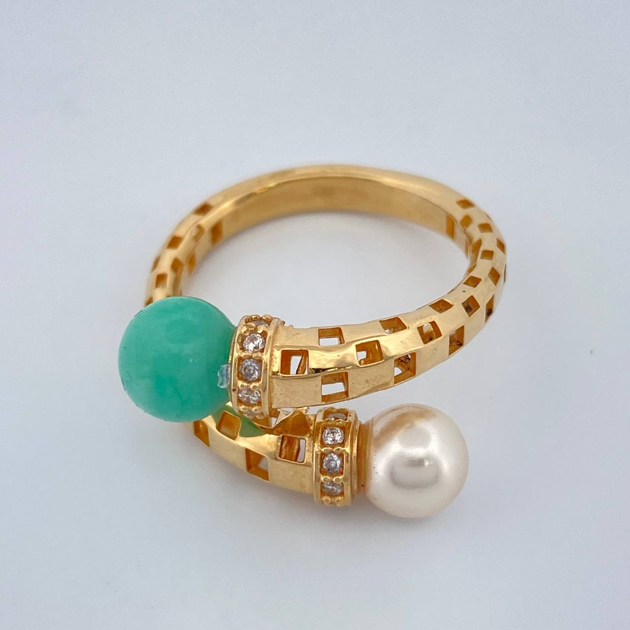 You and Me Ring 4.7gr / T6 1/4 / 18K Yellow Gold %