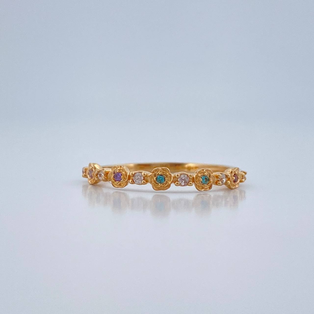 Flower Churumbela Ring 1.25gr / Size 6 / 18K Gold +