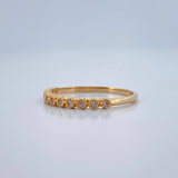 Flower Hoop Ring 1.4gr / Size 7 / 18K Gold +
