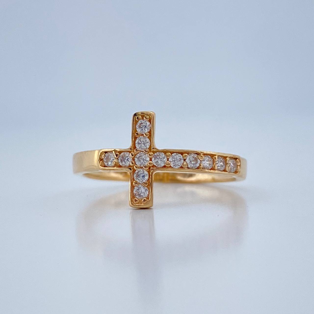 Anillo Cruz 1.85gr / T6 / Oro Amarillo 18K %