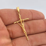 Cruz Cristo 3.7gr / 1 3/4 in / Oro Amarillo 18 %