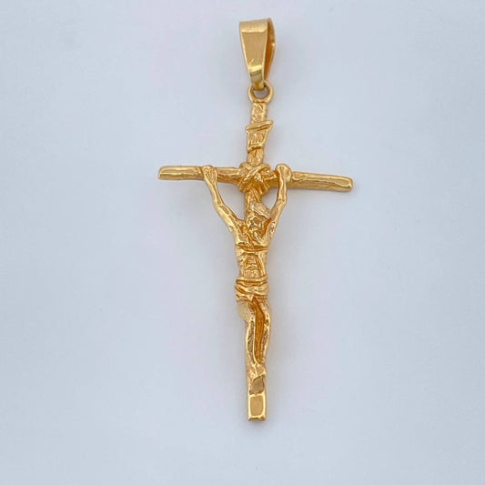 Cruz Cristo 3.7gr / 1 3/4 in / Oro Amarillo 18 %