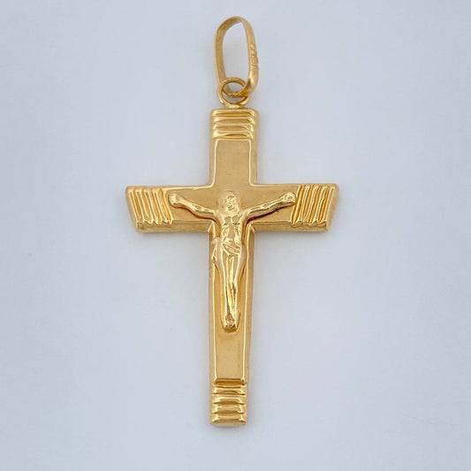 Dije Cruz Cristo 1.5gr / 1 1/2 in / Oro Amarillo 18K %
