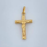 Dije Cruz Cristo 0.85gr / 1 1/4 in / Oro Amarillo 18 %