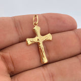 Dije Cruz Cristo 1.4gr / 1 1/2 in / Oro Amarillo 18K %