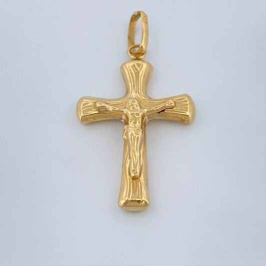 Dije Cruz Cristo 1.4gr / 1 1/2 in / Oro Amarillo 18K %