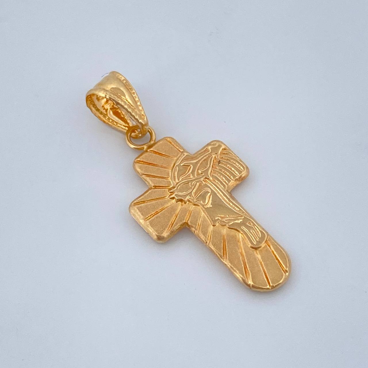 Dije Cruz Rostro Cristo 0.75gr / 1 in / Oro Amarillo 18K %