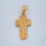 Dije Cruz Rostro Cristo 0.8gr / 1 in / Oro Amarillo 18K %