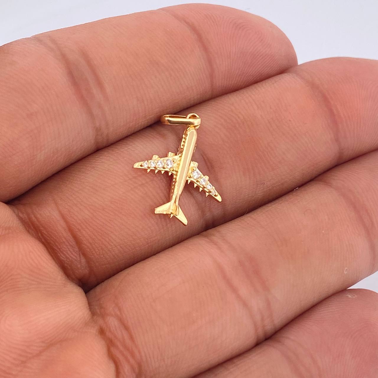 Dije Avion 1.2gr / Oro Amarillo 18K %