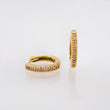 Candongas Carril Punteado 1.5gr / 1/2 in / Oro Amarillo 18K ©