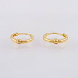 Candongas Lisas Abultadas 1.05gr / 1/2 in / Oro Amarillo 18K *