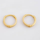 Candongas Lisas 0.8gr / 1/2 in / Oro Amarillo 18K ©