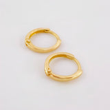 Candongas Lisas 0.8gr / 1/2 in / Oro Amarillo 18K ©