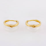 Candongas Lisas 0.8gr / 1/2 in / Oro Amarillo 18K ©