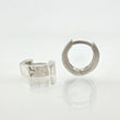 Candongas Linea Gruesa 2.2gr / 1/2 in / Oro Blanco 18K *