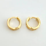 Hoop Earrings Double Channel 1.85g / 1/2 in / Yellow Gold 18K