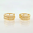 Hoop Earrings Double Channel 1.9g / 1/2 in / Yellow Gold 18K