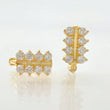Candongas Abanico Vertical 2.9gr / 1/2 in / Oro Amarillo 18K *