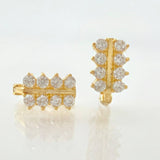 Candongas Abanico Vertical 2.9gr / 1/2 in / Oro Amarillo 18K *