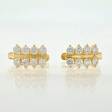 Candongas Abanico Vertical 2.9gr / 1/2 in / Oro Amarillo 18K *