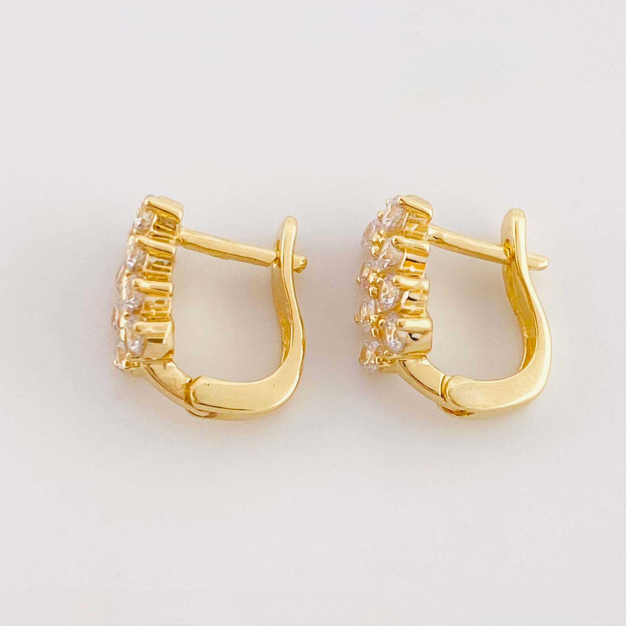 Candongas Abanico Vertical 2.9gr / 1/2 in / Oro Amarillo 18K *