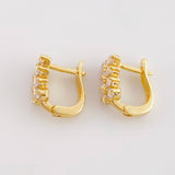 Candongas Abanico Vertical 2.9gr / 1/2 in / Oro Amarillo 18K *