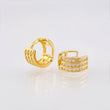 Triple Channel Hoop Earrings 2.25gr / 1/2 in / 18K Yellow Gold ©