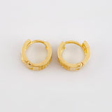 Triple Channel Hoop Earrings 2.25gr / 1/2 in / 18K Yellow Gold ©