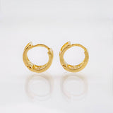 Triple Channel Hoop Earrings 2.25gr / 1/2 in / 18K Yellow Gold ©