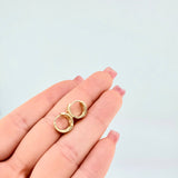Triple Channel Hoop Earrings 2.25gr / 1/2 in / 18K Yellow Gold ©