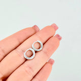 Candongas Aro Grueso 1.55gr / 1/2 in / Oro Blanco 18K