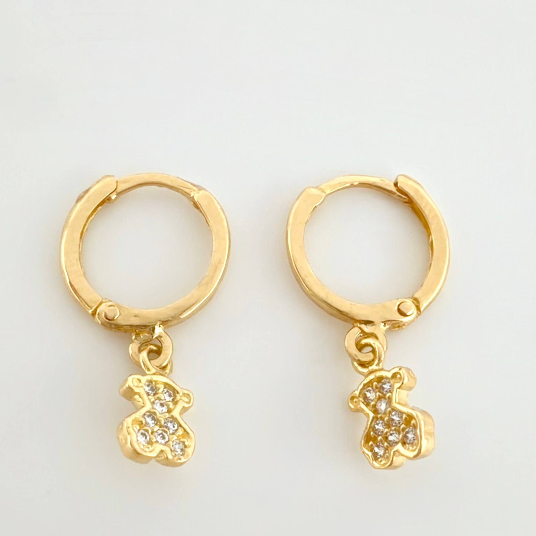 Candongas Oso TS Colgante 1.5gr / 3/4 in / Oro Amarillo 18K ©