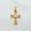 Dije Cruz Trebol 1.6 g / 1 in Oro Amarillo 18K