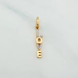 Pendant Love 0.75 g / 1 in Two Yellow White Gold 18K