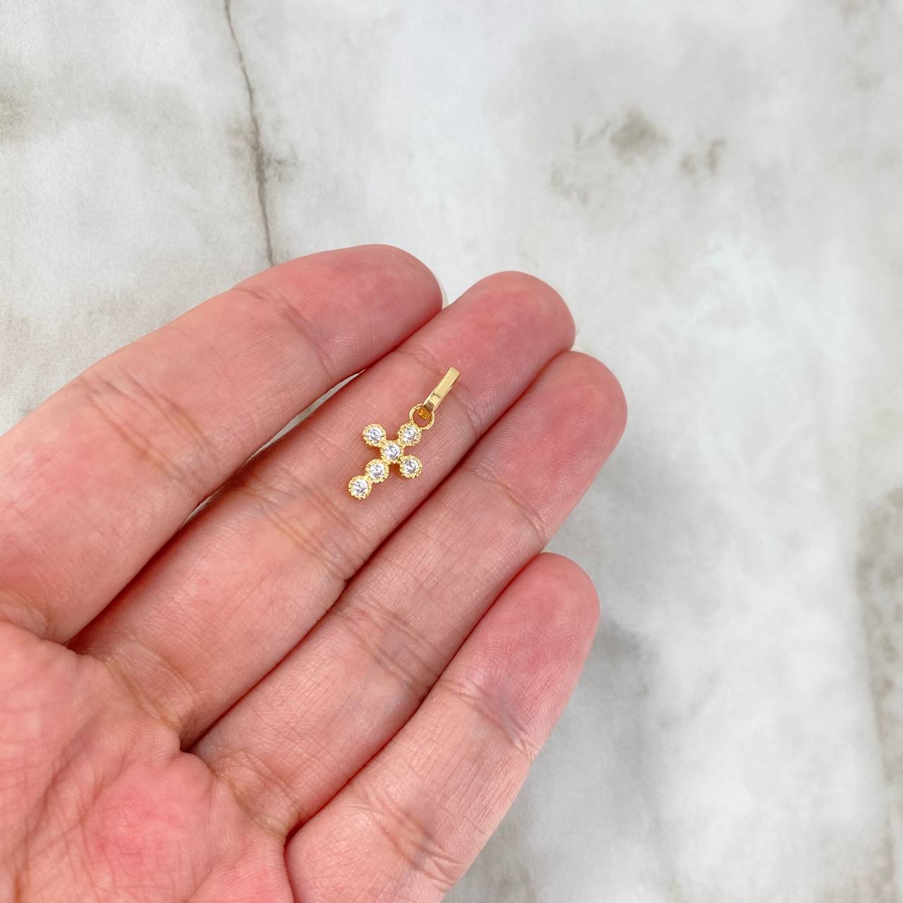 Pendant Dense Cross 0.65gr / 1.8cm / 18K Gold